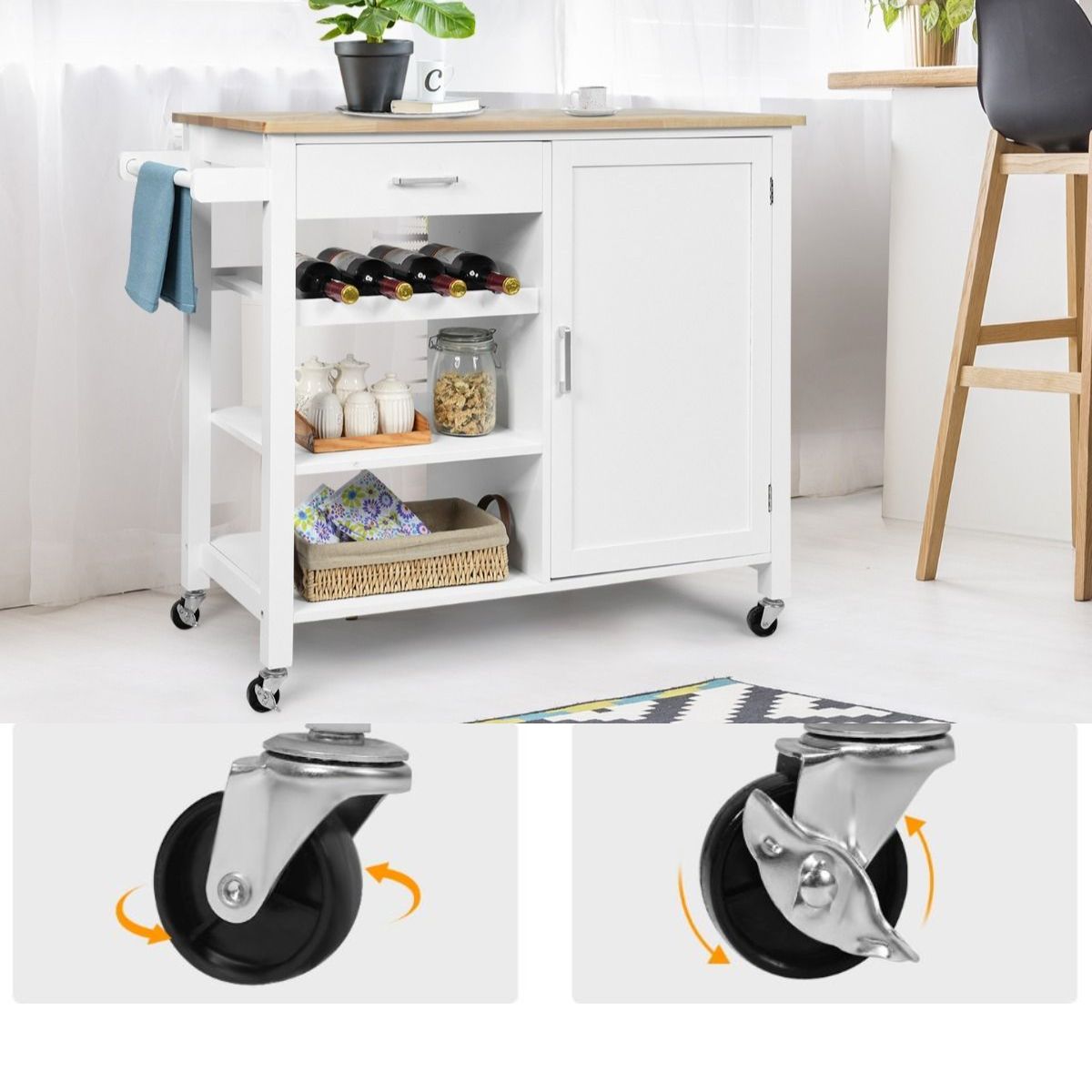 Cecilie køkkenreol med hjul