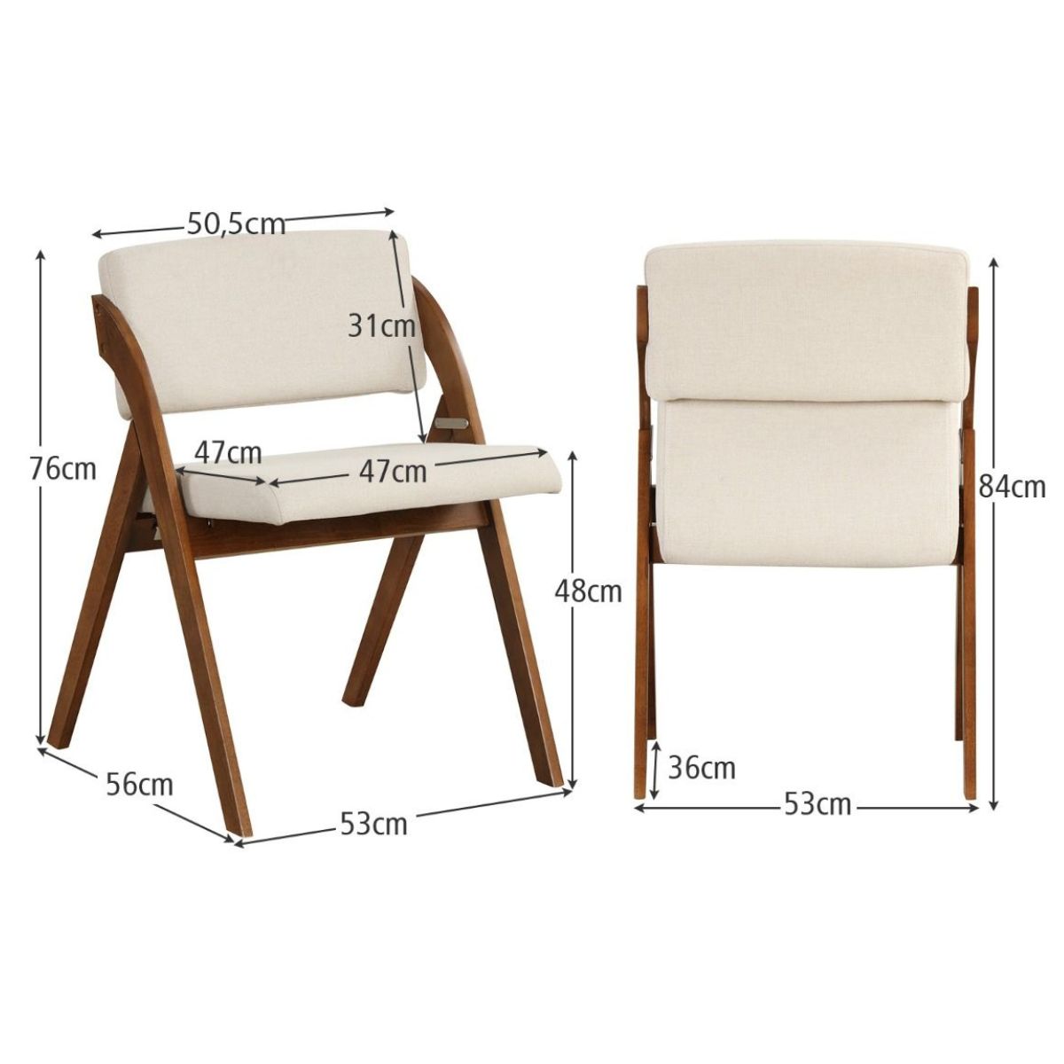 Liv spisebordsstol | Mørkt træ, 2 stk