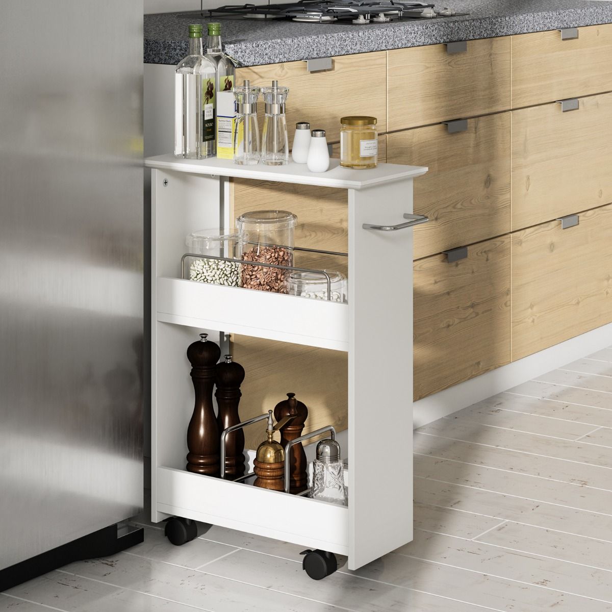 Emilia køkkenreol med hjul