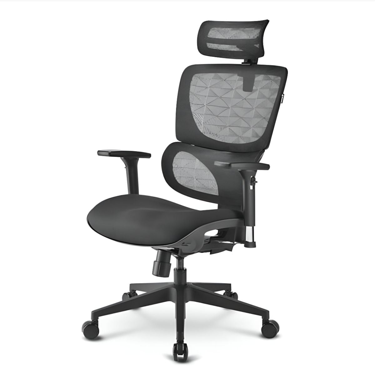 Palu kontorstol | Ergonomisk i sort med armlæn og hjul